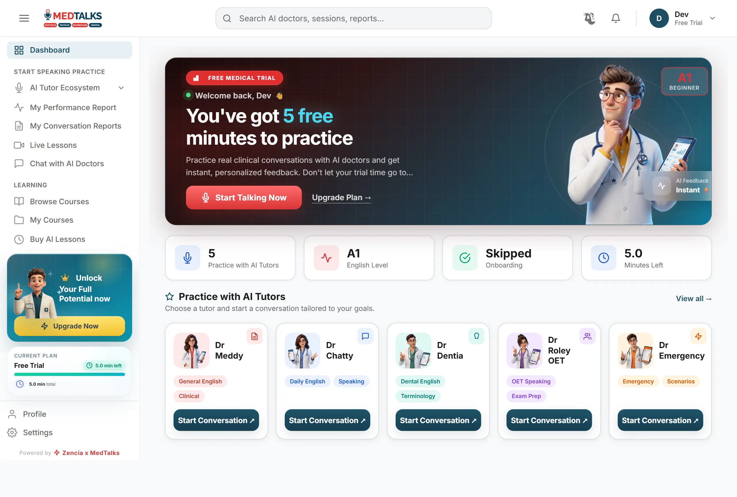 AI Practice Hub Dashboard